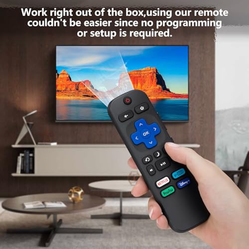 LOUTOC Replacement Remote Control Only for All Roku TV, Compatible for TCL Roku/Hisense Roku/Onn Roku Series Smart TVs (Not for Roku Stick and Box) - Image 4