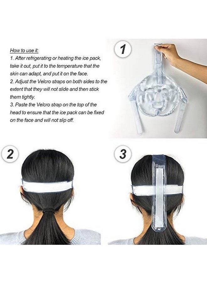 WORLD-BIO - Face Mask Gel Pack Reusable Hot Cold Therapy For Swollen Face Pores And Puffiness Eyes Full Face Freezer Ice Mask Pain Relief For Migraines Injuries Inflammation Sinus Headaches Stress Relief - Image 1