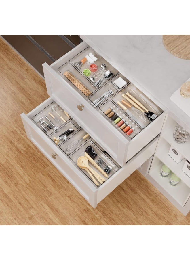 Acrylic Storage Boxes for Makeup, Skincare, Jewelry, and Office Supplies for Vanity, Kitchen, Bedroom, Bathroom, and Office - 15 Pieces - Image 5
