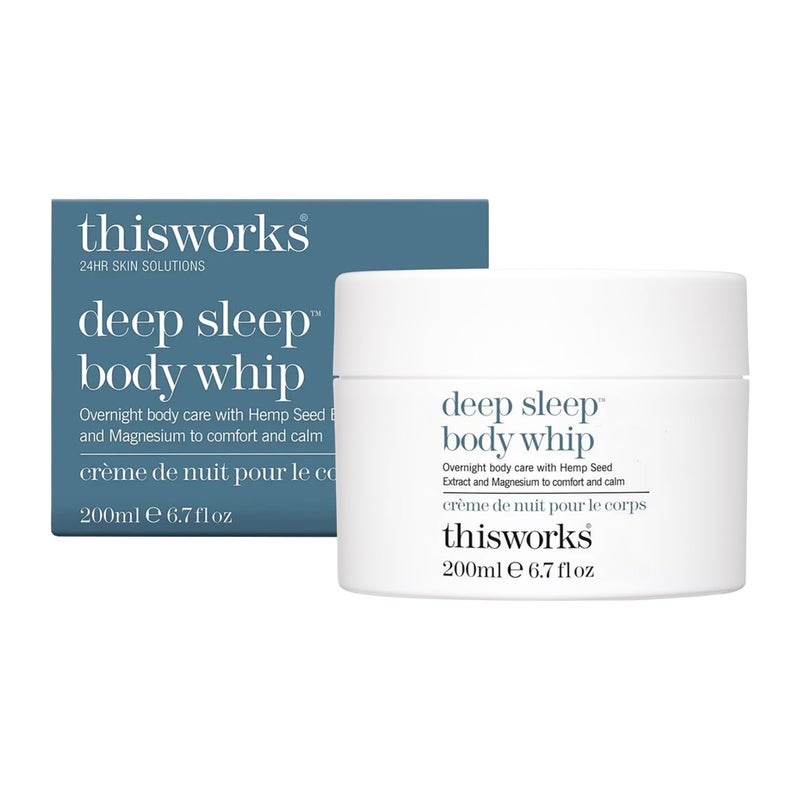 THISWORKS Deep Sleep Body Whip â€“ Ultra-Rich Nighttime Body Moisturizer with Shea Butter, Magnesium & Essential Oils â€“ Nourishes Skin & Promotes Restful Sleep â€“ 200ml - Image 1