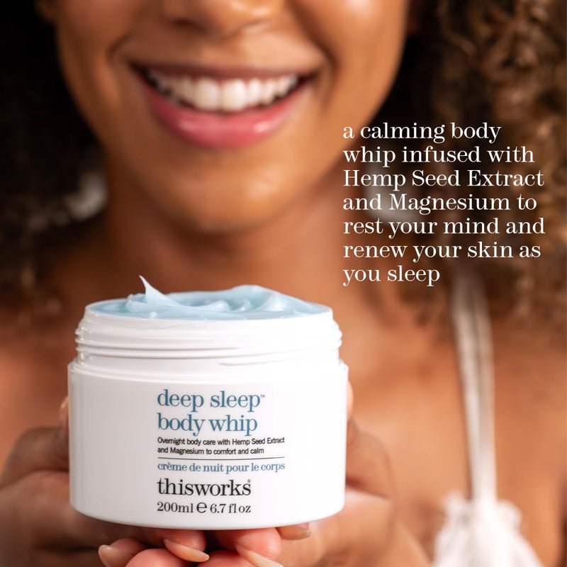 THISWORKS Deep Sleep Body Whip â€“ Ultra-Rich Nighttime Body Moisturizer with Shea Butter, Magnesium & Essential Oils â€“ Nourishes Skin & Promotes Restful Sleep â€“ 200ml - Image 5
