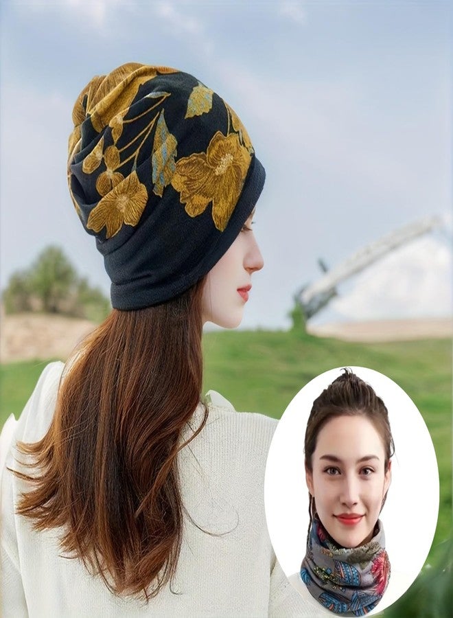 SHOPVILLA Women's All Season Head Caps, Cotton Chemo Caps, Floral Print, Stretchable, Free Size, Multi Color - Image 5