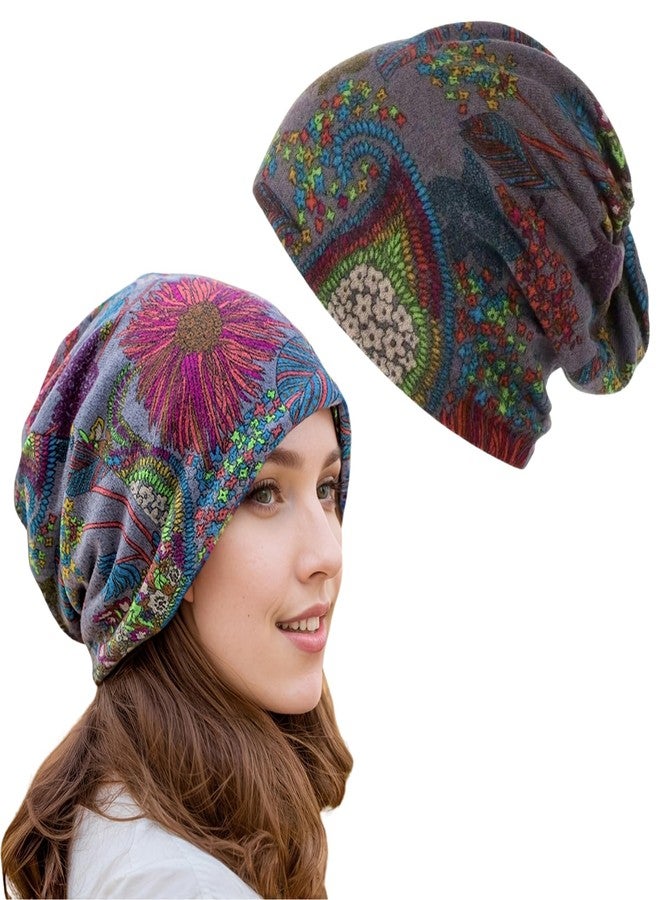 SHOPVILLA Women's All Season Head Caps, Cotton Chemo Caps, Floral Print, Stretchable, Free Size, Multi Color - Image 1