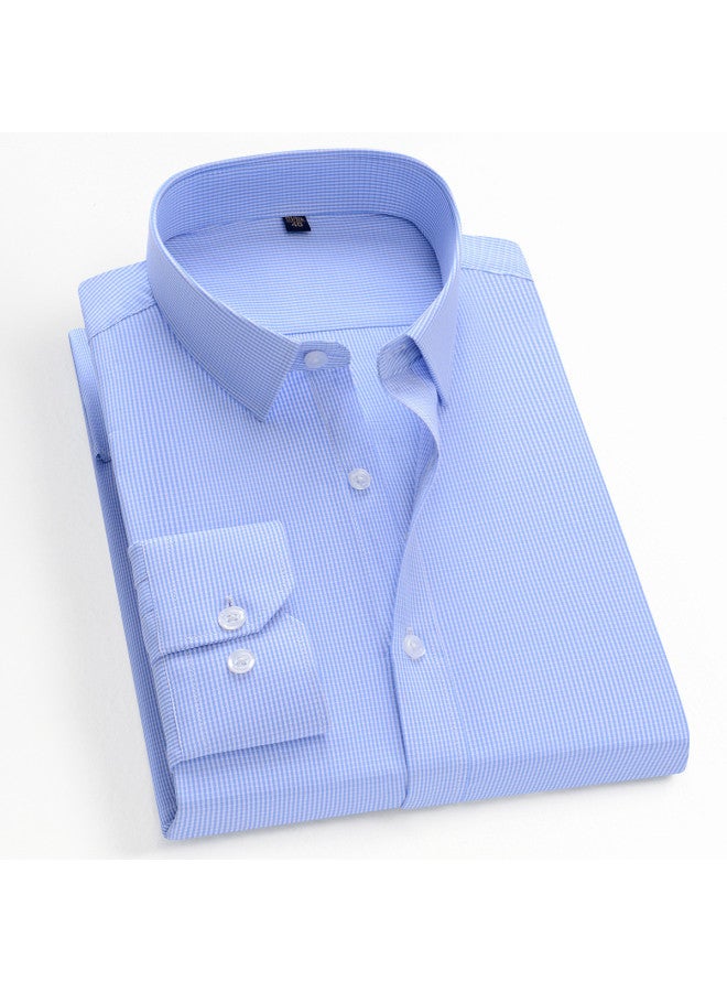 Fapai Comfortable Business Versatile Checked Shirt Long Sleeve Shirt Men's Shirt - Image 3