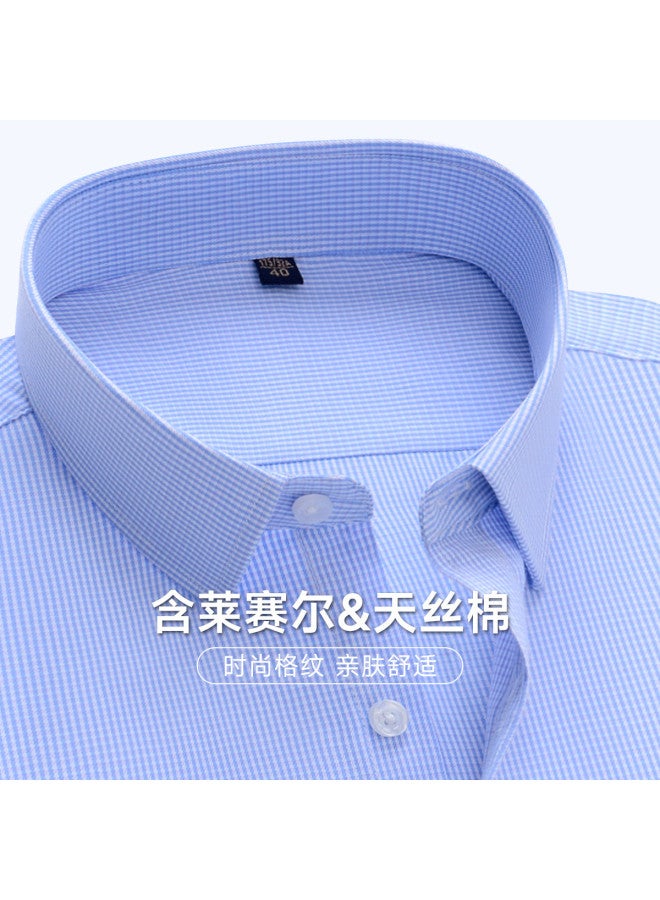 Fapai Comfortable Business Versatile Checked Shirt Long Sleeve Shirt Men's Shirt - Image 2