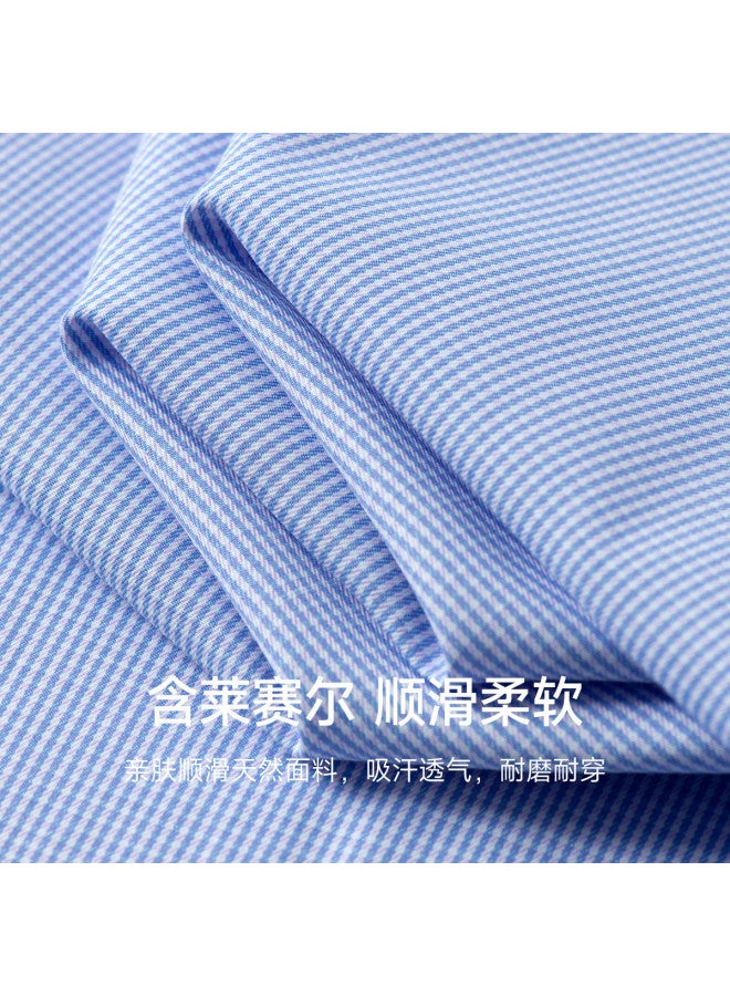 Fapai Comfortable Business Versatile Checked Shirt Long Sleeve Shirt Men's Shirt - Image 5