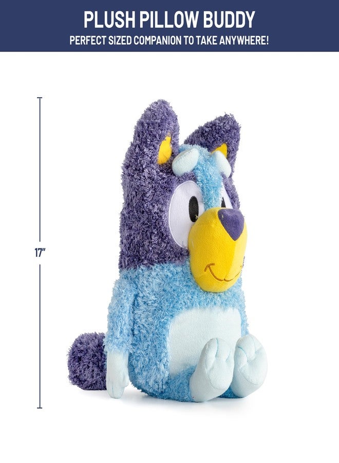 Jay Franco Bluey Plush Pillow Buddy - Soft Plushie Stuffed Pillow, 17 Inches, Blue - Bluey - Image 3