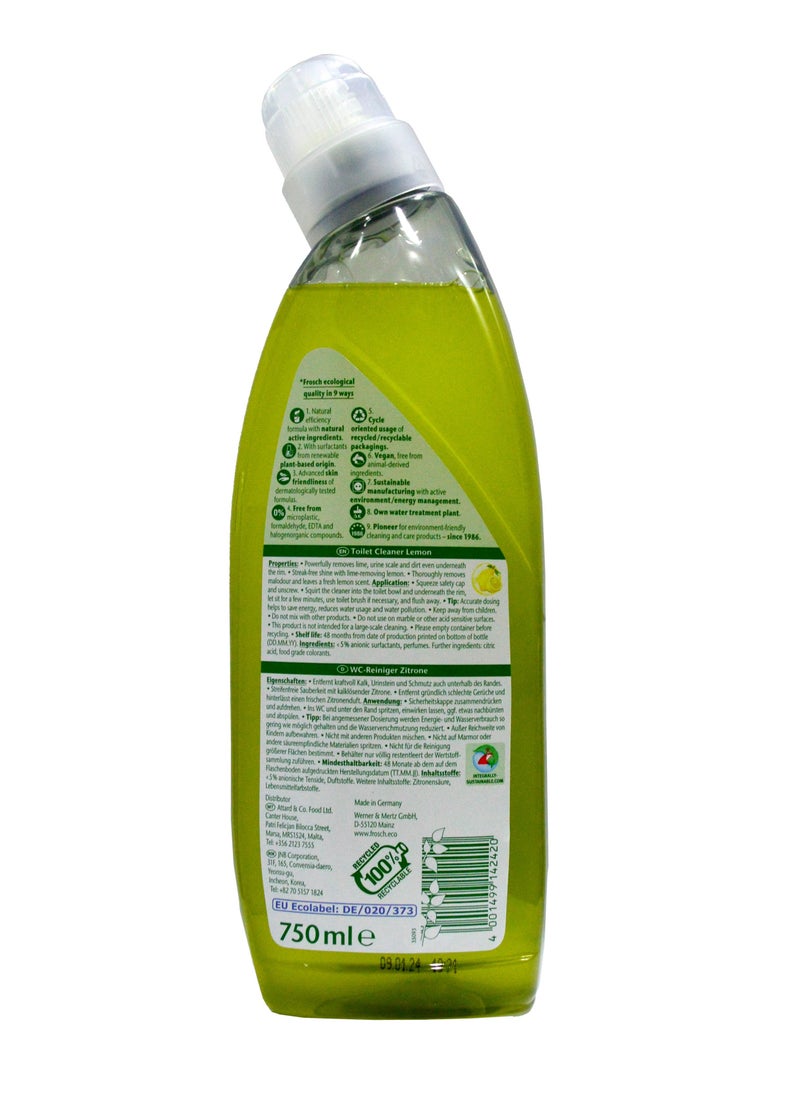 Frosch - Frosch Lemon Toilet Bowl Cleaner - 750ML - Image 1