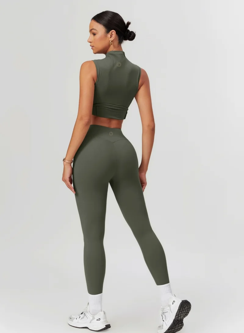 كون.يوغا ليجنز رياضي نسائي عالي الخصر بدون خياطة للتحكم بالبطن والجري واليوغا