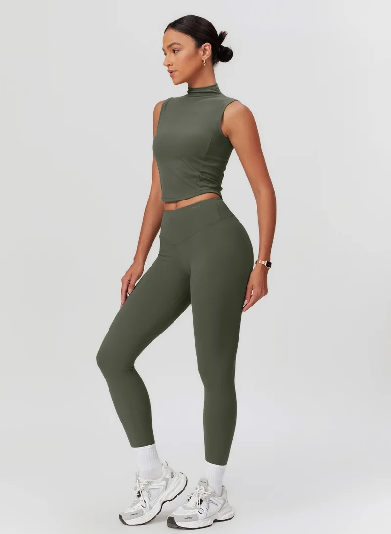 كون.يوغا ليجنز رياضي نسائي عالي الخصر بدون خياطة للتحكم بالبطن والجري واليوغا