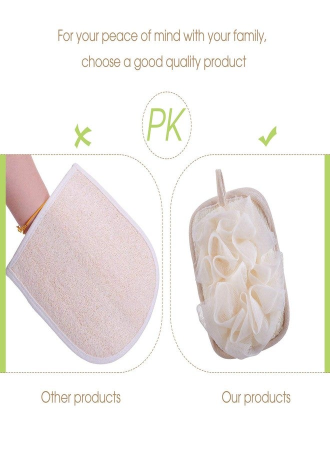 mikimini Bath Loofah Sponge Shower Clean Skin Gentle Sensitive Soft (2 Pack) - Image 5
