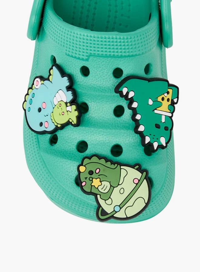 Aqua Dinosaur Jibbet Accent Clogs with Backstrap