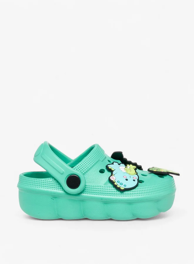 Aqua Dinosaur Jibbet Accent Clogs with Backstrap