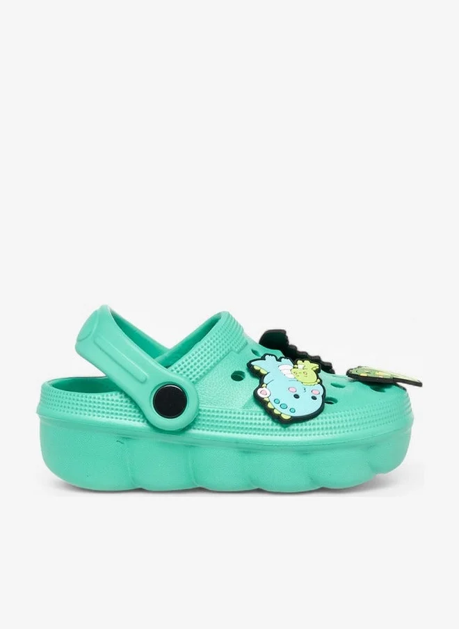 Aqua Dinosaur Jibbet Accent Clogs with Backstrap