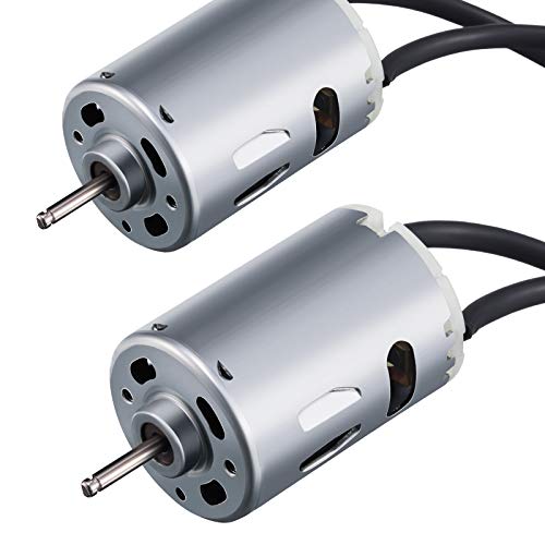 RUSFOL 2 Pieces 12V D-Shaft RV Vent Motor, Camper Exhaust Fan Motor, Compatible with Heng's, Elixir, Ventline, Jensen and Similar 6-inch Fan Blades - Image 1