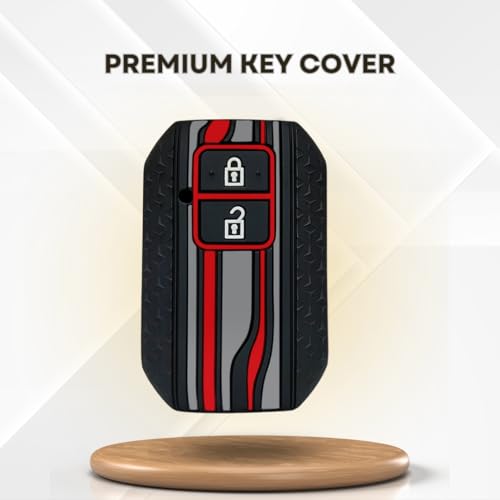 KEYCEPT Tristar Key Cover for Suzuki Swift, Dzire, Ertiga, Baleno, Grand Vitara, Celerio, WagonR, Brezza, Scross, Fronx, Jimny, Ignis with Keychain. (Type 5, Black) - Image 4