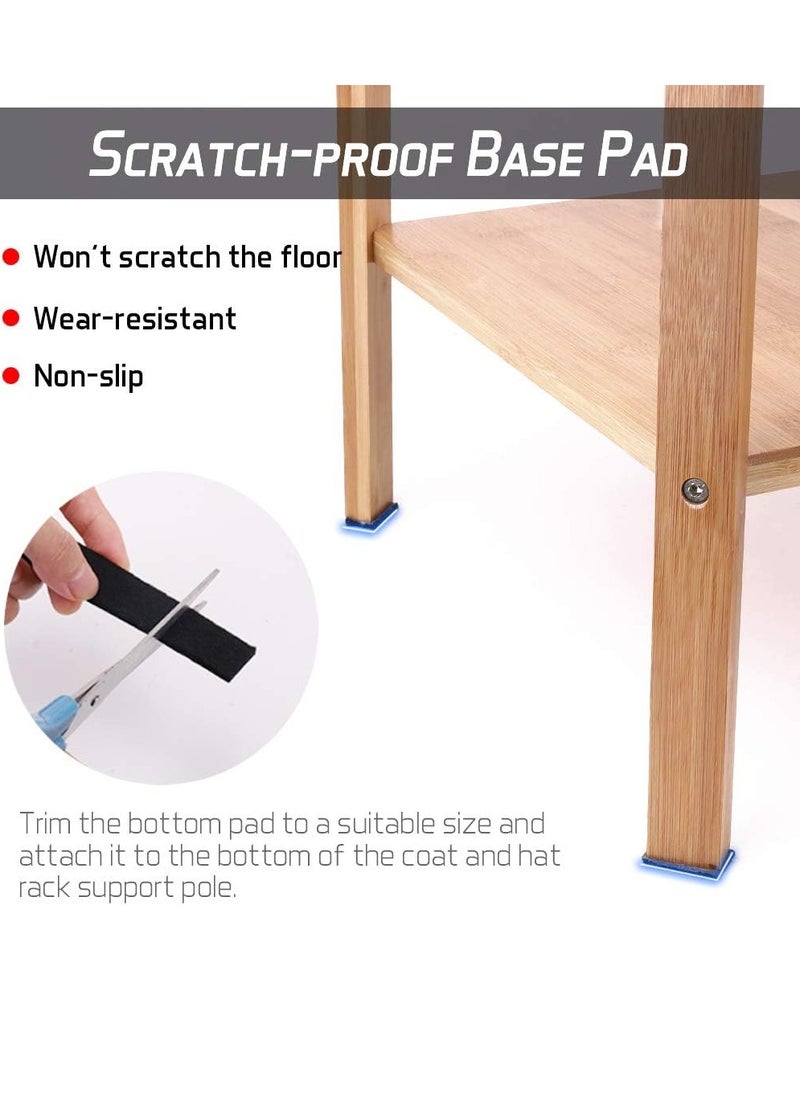 Generic Bamboo Clothes Hanger Stand Coat Rack with 2 Storage Shelves Free Standing Hall Trees with Hooks Clothes Rail for Entryway Clothes Hats Handbags  - Image 5