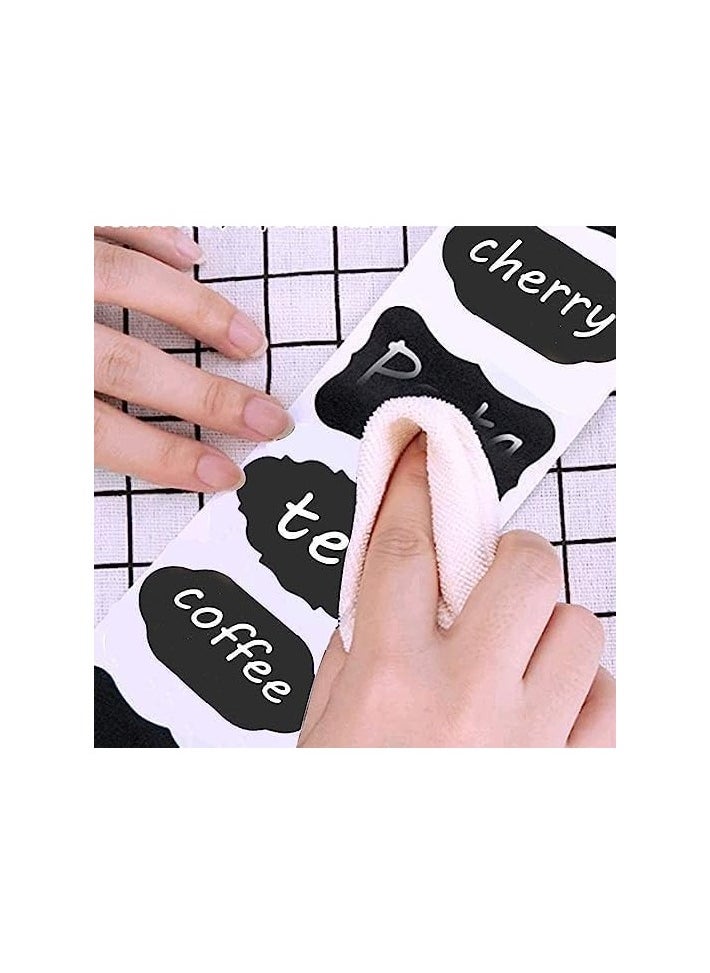 Generic - 24 Reusable & Waterproof Chalkboard Labels Stickers Pantry and Storage Blackboard Stickers for Glass and Plastic Jar, and Boxes With White Marker - Image 1