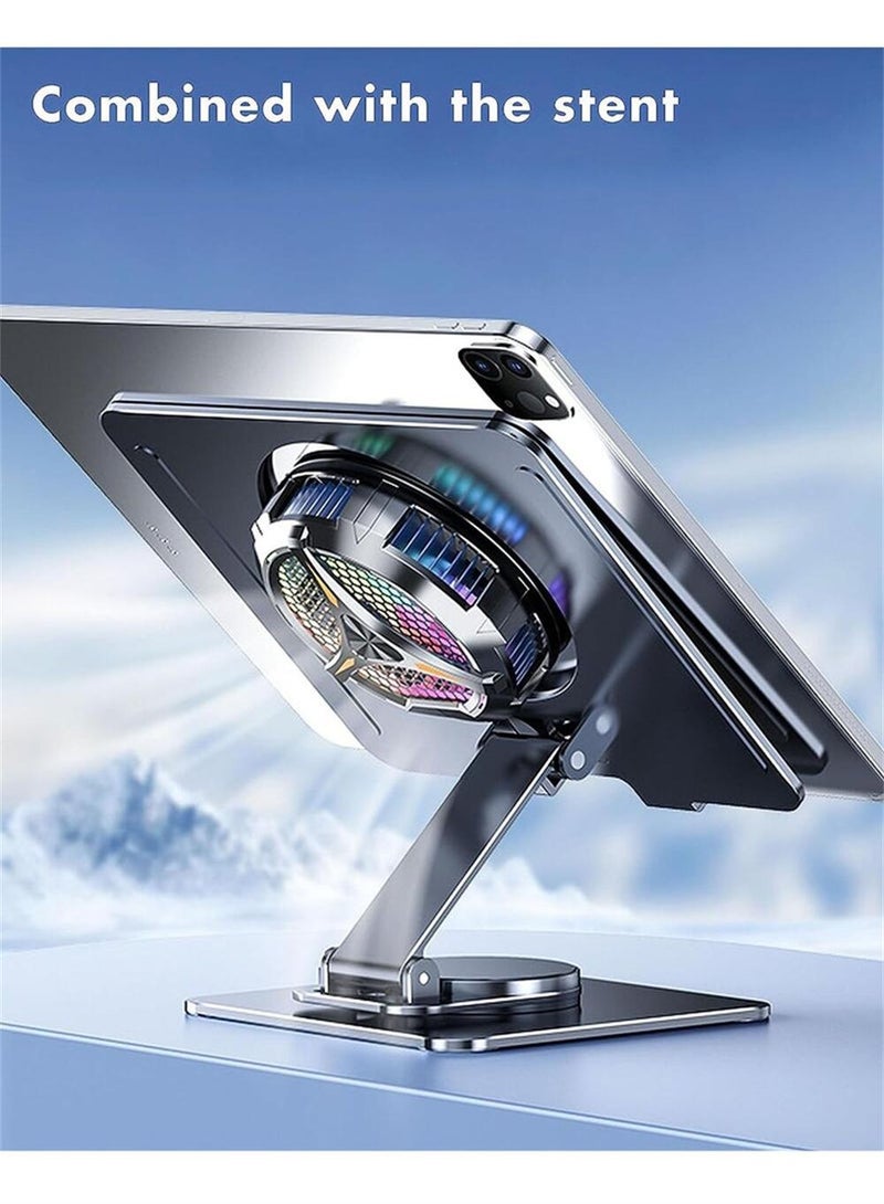 إيزي سو باد رادياتور المغناطيسي تبليت كولر ل باد سطح برو متوافق لسطح البخار المغناطيسي أشباه الموصلات حوض الحرارة مع عرض درجة الحرارة رادياتور كولر للألعاب المحمولة تيكتوك البث الحي - Image 5