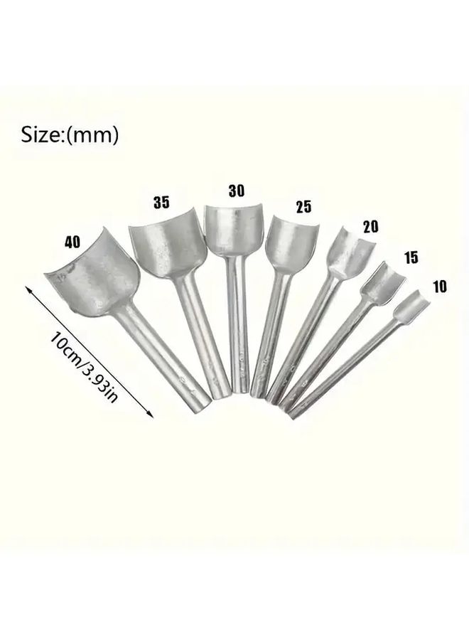 Leather Trimming Tool Set 7 Pcs Shallow Semi Circular Punch For DIY Leather Craft - Image 2