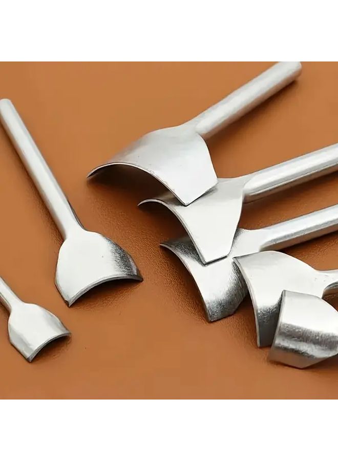 Leather Trimming Tool Set 7 Pcs Shallow Semi Circular Punch For DIY Leather Craft - Image 1
