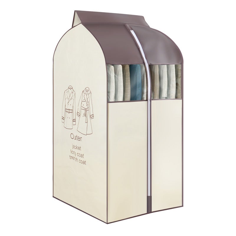 Three-Dimensional Clothes Cover Hanging Clothes Dust Cover Household Coat Protective Cover Hanging Transparent Clothes Dust Cover Fully Closed - Image 1