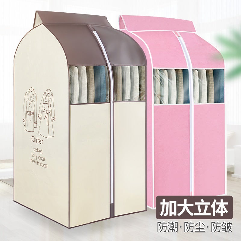 Three-Dimensional Clothes Cover Hanging Clothes Dust Cover Household Coat Protective Cover Hanging Transparent Clothes Dust Cover Fully Closed - Image 2