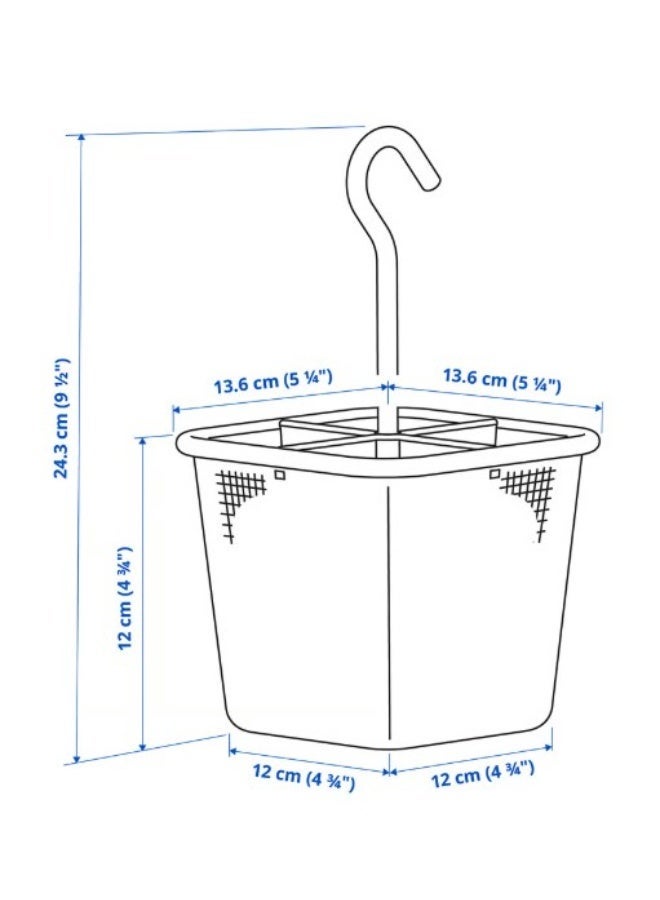 حامل أدوات المائدة، لون أنثراسيت، 12×12 سم - Image 4
