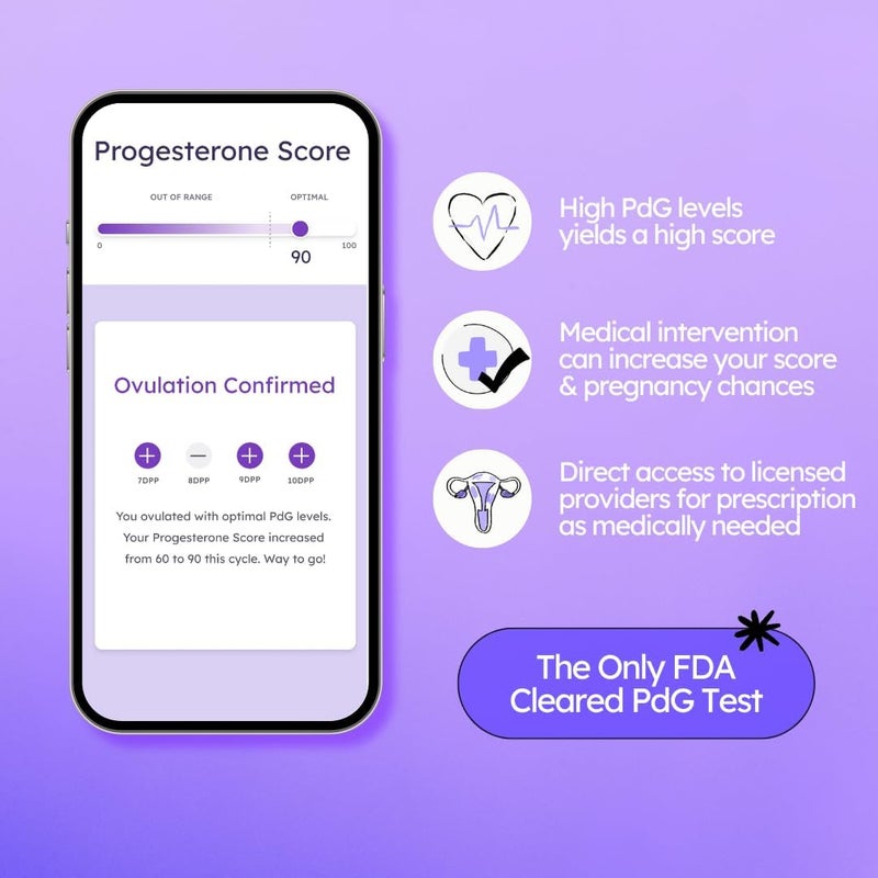 Proov  4in1 Fertility Test for Women  Ovulation  Pregnancy Test Strips  Monitors FSH LH PdG  hCG  Promote Chance of Pregnancy  Fertility Hormone Tracking  1 Cycle Test Kit  20 Tests - Image 5