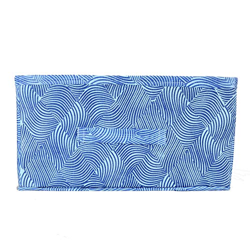 Kuber Industries Laheriya Print Non Woven Fabric Modular Closet Organizer Box with Handle for Cube Storage Units in Closet, Bedroom to Hold Clothing,T-Shirts,Leggings, Accessories (Blue)-KUBMART15985 - Image 5