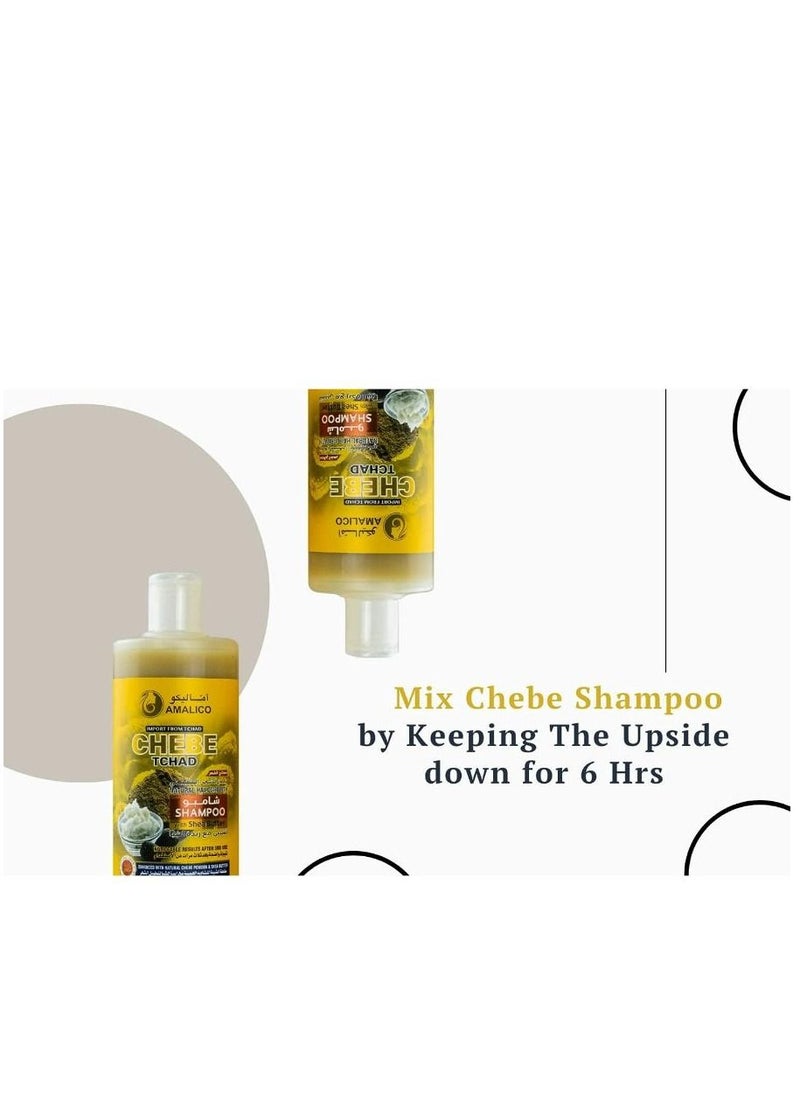 AMALICO - Chebe Shampoo for Hair Growth with SHEA BUTTER - Ready-to-Use with Chebe Powder for Hair Growth, Palm Oil, Sweet Almond Oil, Olive Oil, Sulphate Free, Parapen Free (500) - Image 1