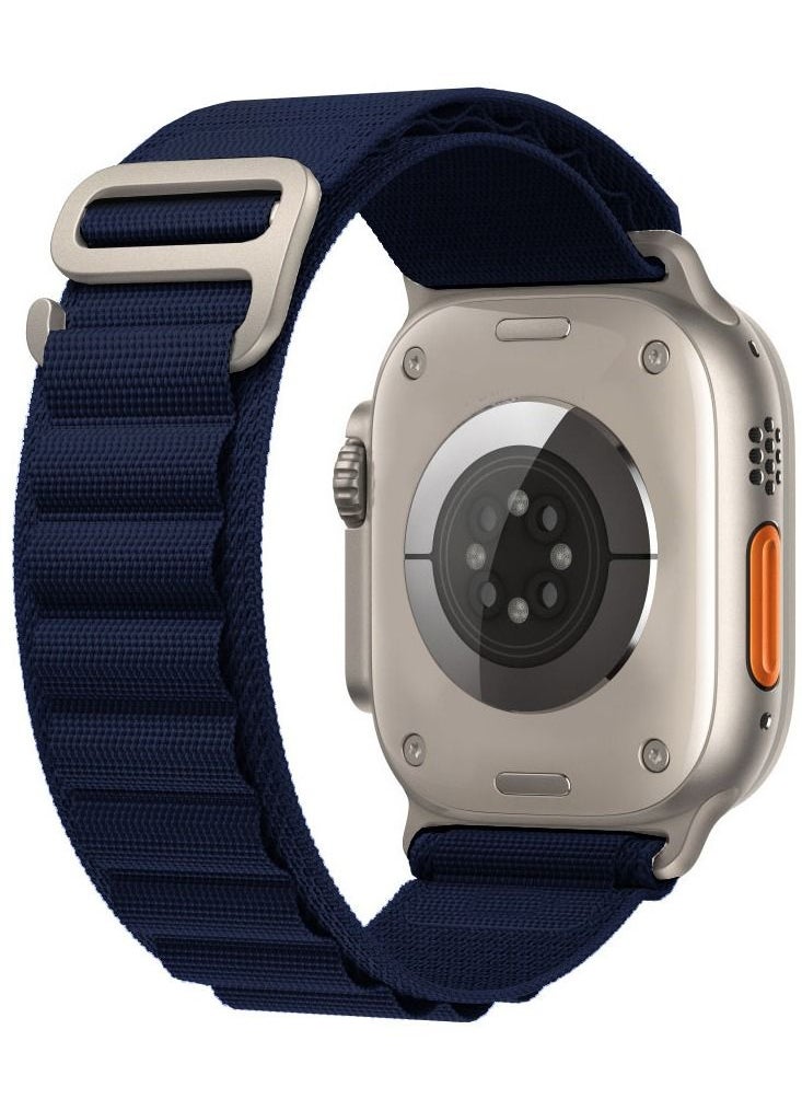 CATANES - Apple Watch Band 49mm 45mm 44mm 42mm Alpine Loop Band Women Men Adjustable with Metal G-Hook Strap for iWatch Ultra Series SE 8/7/6/5/4/3/2/1 Dark Blue - Image 1