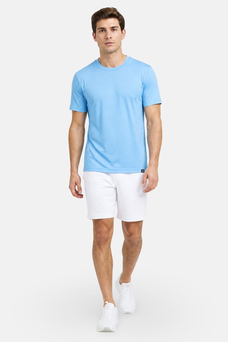 Gaiam Men Slim Fit Short Sleeve Training T-Shirt, Blue - Image 2