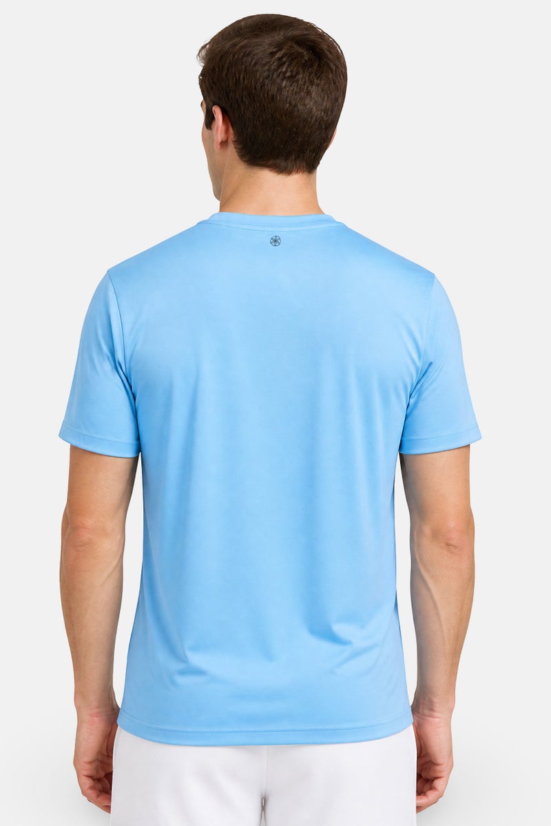 Gaiam Men Slim Fit Short Sleeve Training T-Shirt, Blue - Image 5