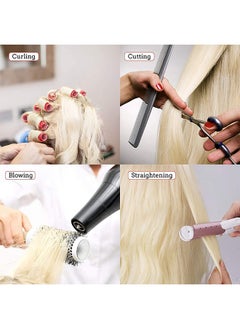 TopDirect Mannequin Head with 80% Real Hair, TopDirect 24" Blonde Hair Styling Hairdressing Cosmetology Mannequin Manikin Training Practice Head with Clamp and Tools  - Image 4