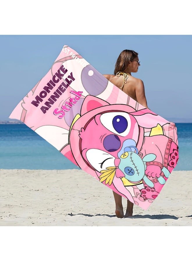 Stitch Beach Towel - Quick-Dry Absorbent Bath Towel 70*150cm - Image 1