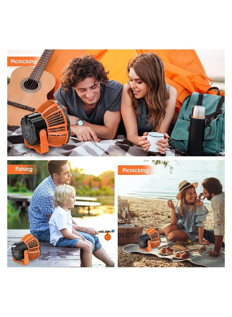 WAMBORY Camping Fan with LED Lantern Ceiling Tent Fan - Image 2