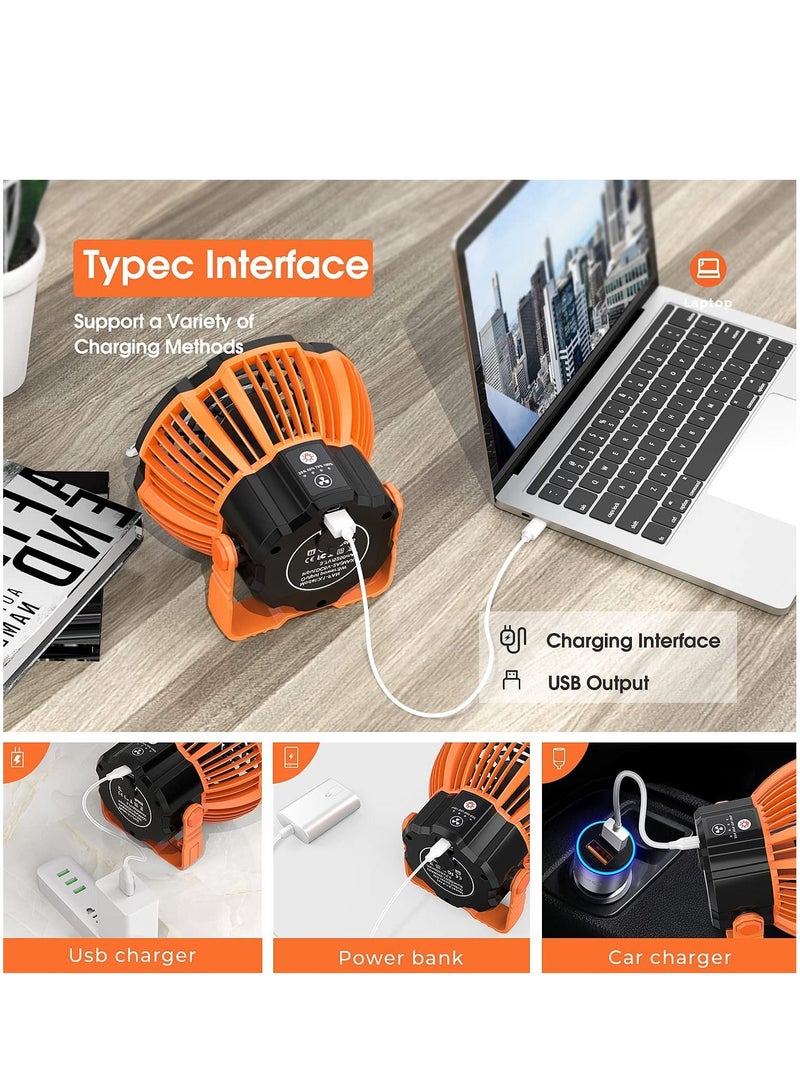 WAMBORY Camping Fan with LED Lantern Ceiling Tent Fan - Image 4