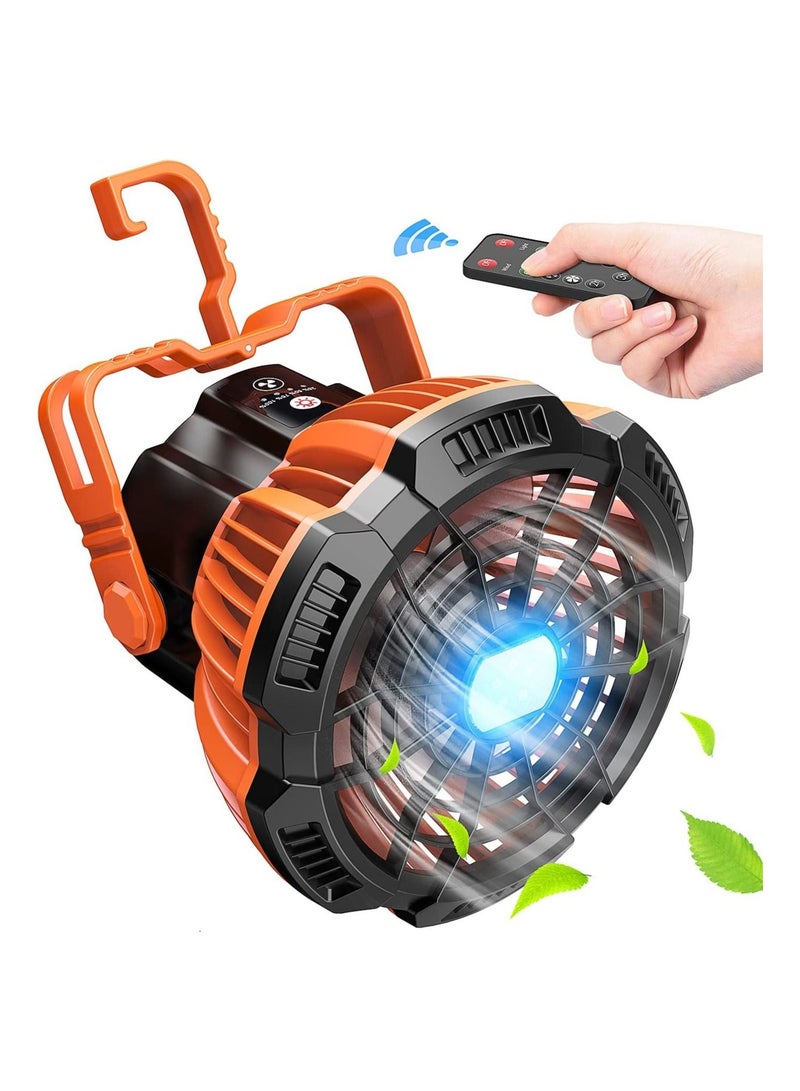 WAMBORY Camping Fan with LED Lantern Ceiling Tent Fan - Image 1