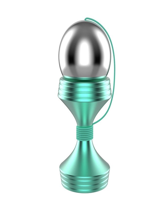 WAAISSJK Flipped Fingertip Beads, Metal Fidget Toy, Beginners Worry Beads, Hand Eye Coordination and Attention, Releasing Stress, Adult Tricks for Anxiety and Stress (Peacock Green) - Image 1