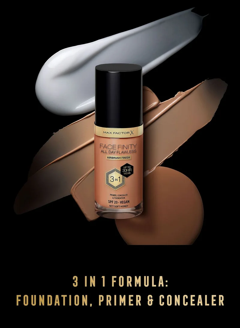 Max Factor Max Factor Facefinity All Day Flawless Foundation - N77 Soft Honey, 30ml