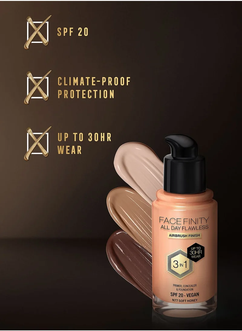 Max Factor Max Factor Facefinity All Day Flawless Foundation - N77 Soft Honey, 30ml