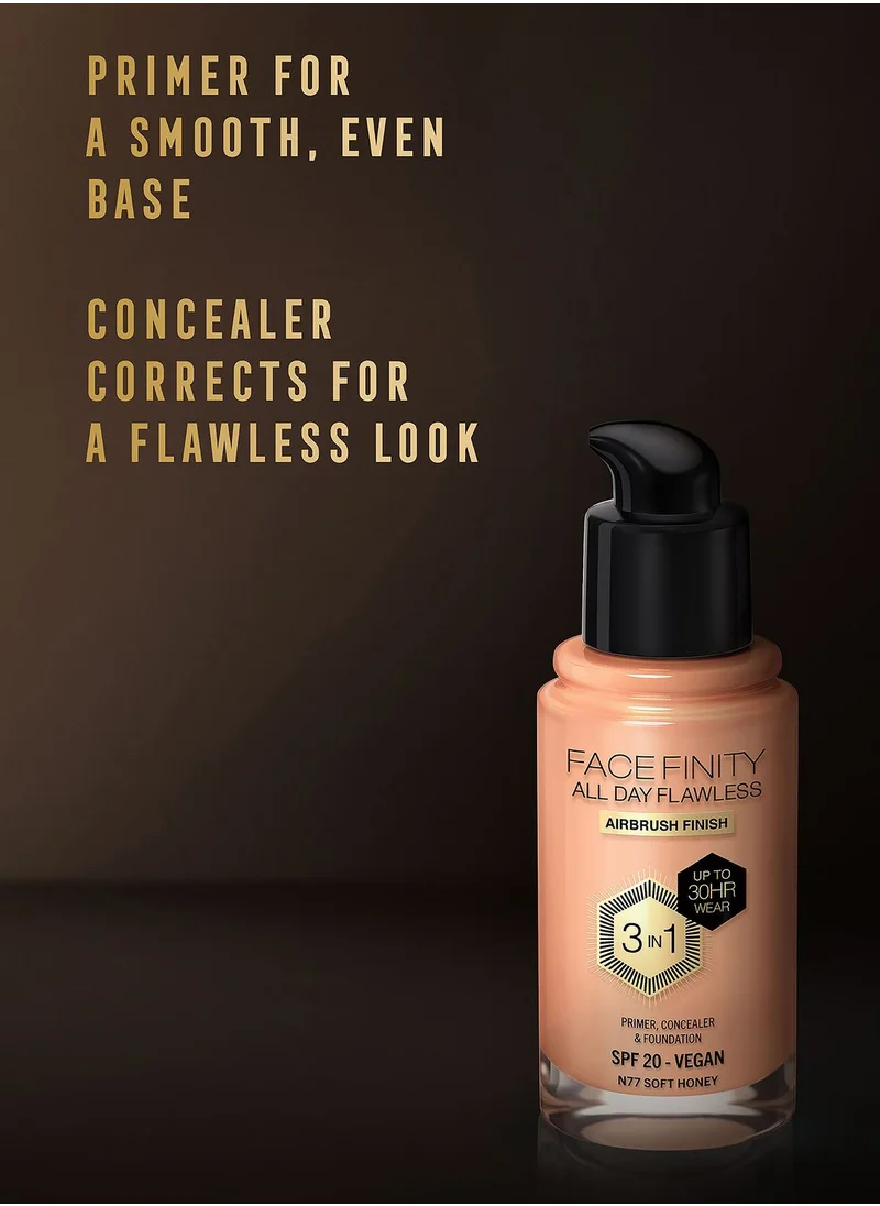 Max Factor Max Factor Facefinity All Day Flawless Foundation - N77 Soft Honey, 30ml