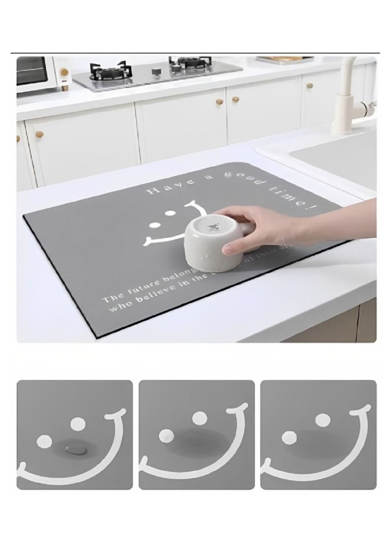 Hi homey - Super absorbent soft non-slip quick Dish Drying Mat for Kitchen Countertops - Image 1