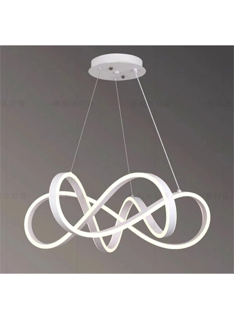AFN Modern LED Pendant Ceiling Light with Artistic Curved Loop Design for Living Room Dining Area Bedroom, Energy Efficient Hanging Decorative Lighting Fixture for Contemporary Interiors - Image 1