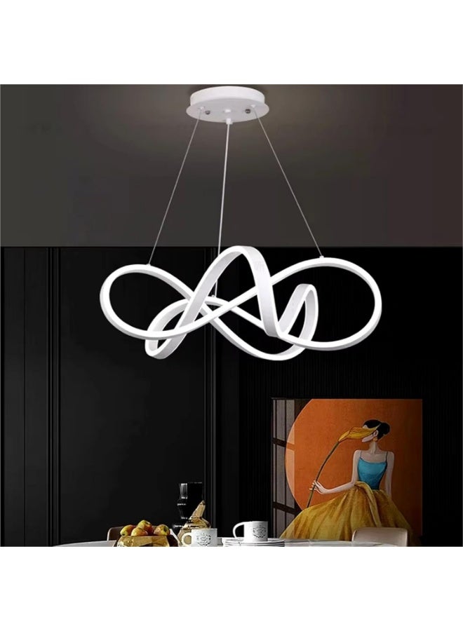 AFN Modern LED Pendant Ceiling Light with Artistic Curved Loop Design for Living Room Dining Area Bedroom, Energy Efficient Hanging Decorative Lighting Fixture for Contemporary Interiors - Image 4