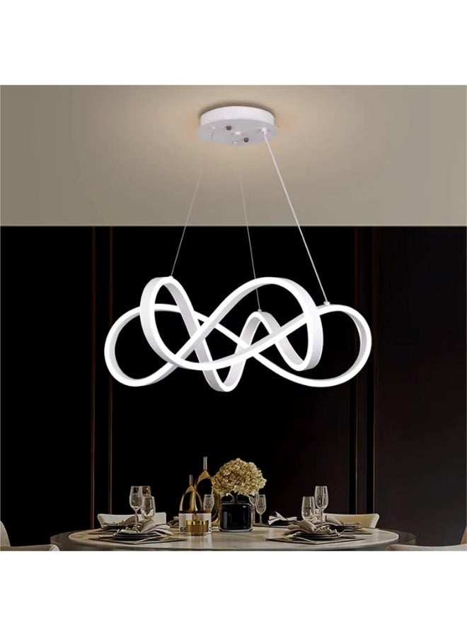 AFN Modern LED Pendant Ceiling Light with Artistic Curved Loop Design for Living Room Dining Area Bedroom, Energy Efficient Hanging Decorative Lighting Fixture for Contemporary Interiors - Image 3