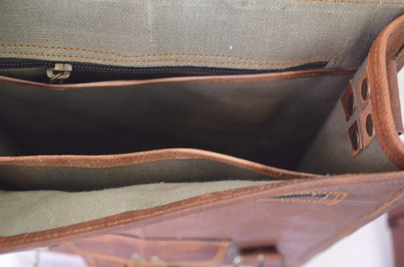 Komal's Passion Leather Leather crossbody bag messenger satchel tablet bag 11 inches for men and women by KPL (Brown)  - Image 2