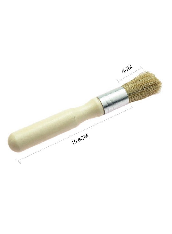 Vidillo Glue Brush set,3 Pack Professional Narural Wooden Round Glue Wax Brush for Paint Bookblinding Furniture,Super Wax Brush Chalk Paint for Little Project (3 Pack) - Image 2