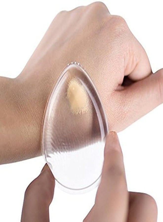 Jenna Silicone Makeup Sponge, Washable Jelly Makeup Sponge |Blender|Puff |Makeup Blender Sponge Applicator For Foundation Cream, Concealer (Color-Transparent Drops) - Image 4